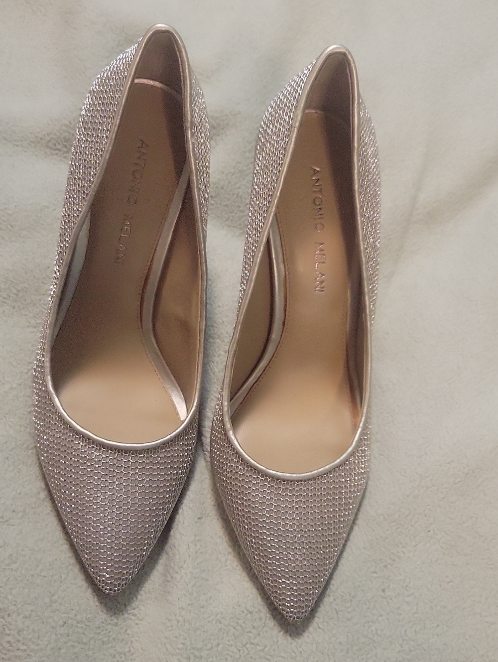ANTONIO MELANI Shimmering Crystal-Embellished Pointed-Toe Pumps